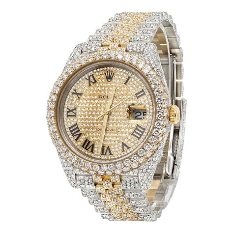 fake diamond watches|bust down watch real diamond.